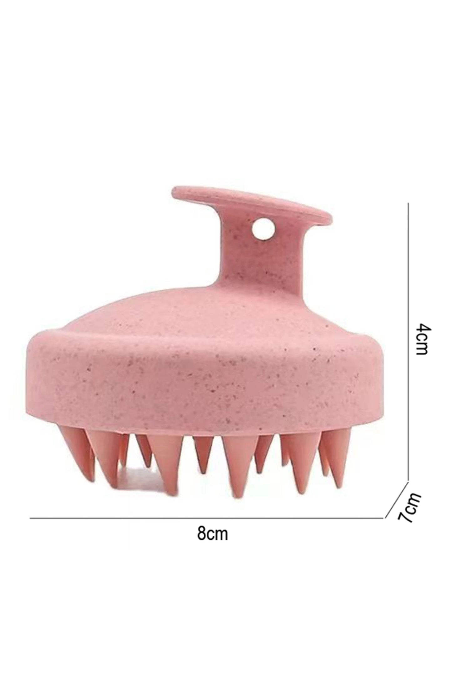Gossamer Pink Wheat Straw Silicone Scalp Scrubber Shampoo Brush