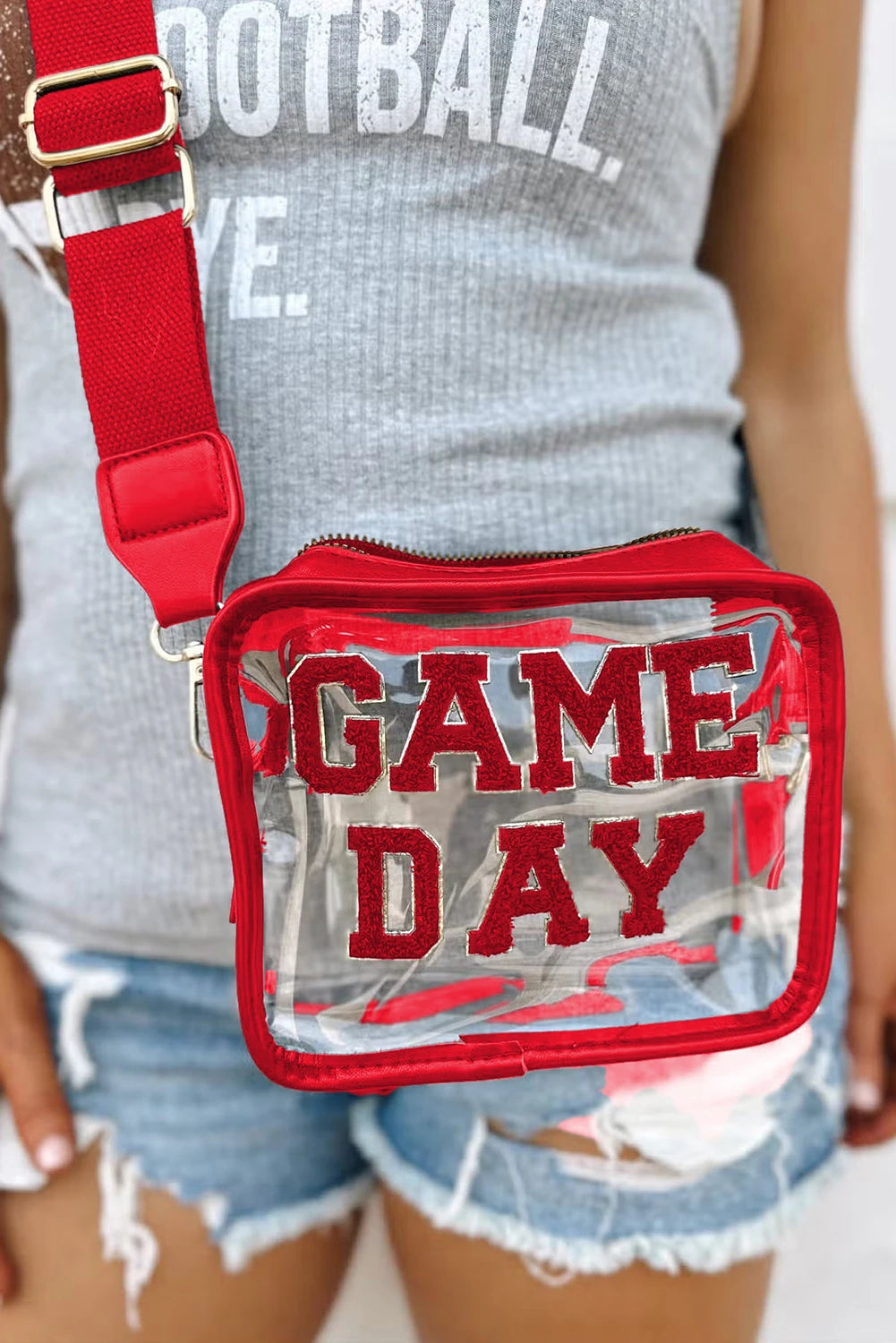 GAME DAY Rugby Football Clear Shoulder Bag