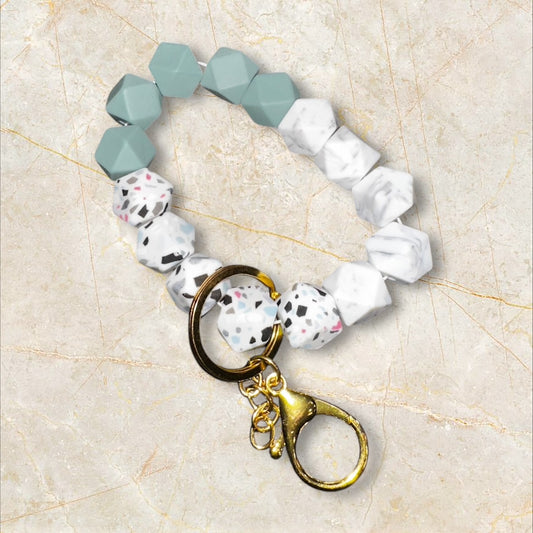 Green & Marble Wristlet