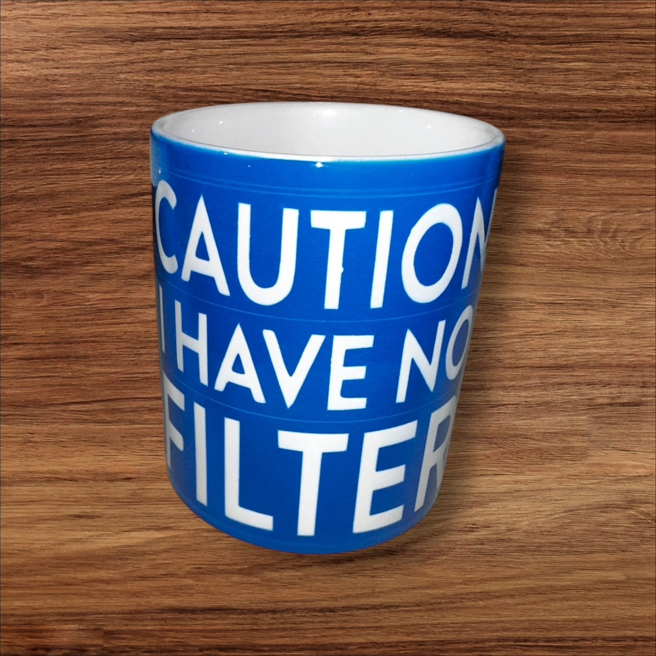 Caution I have no filter coffee mug 12 oz